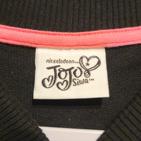 Jo Siwa Baseball Style Black/Pink Jacket Girl Power Bold Brave Beautiful Sz 16 - Picture 5 of 7